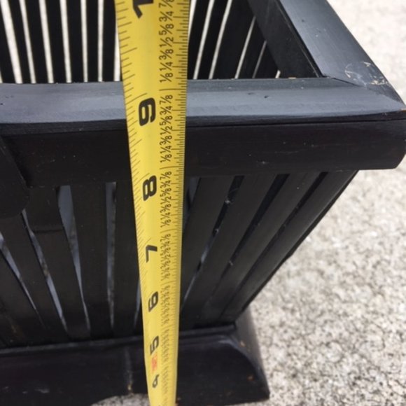 Black Bamboo Rattan Rustic Cane Basket 9x12 - Picture 9 of 13